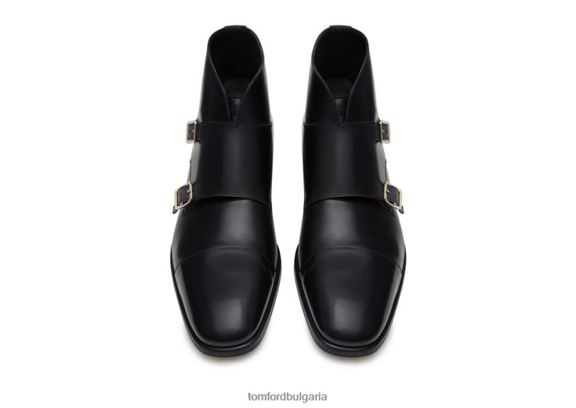 мъже обувки elkan ботуш с двойна каишка за монах черен TOM FORD B880D605