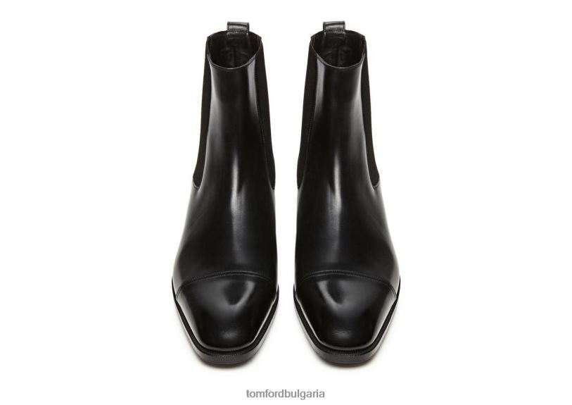 мъже обувки ботуши челси с кожена капачка на gianni черен TOM FORD B880D592