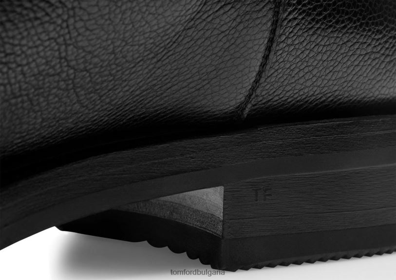 мъже обувки дребнозърнеста кожена ботуша челси stuart черен TOM FORD B880D593