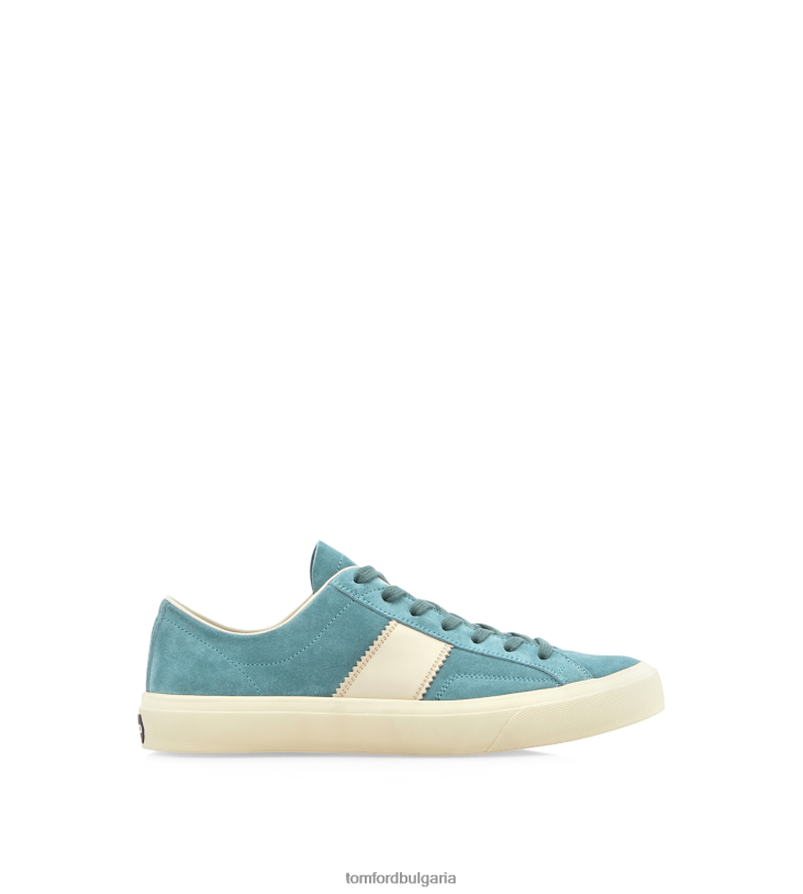 мъже обувки велур кецове кембридж синьо+крем TOM FORD B880D688