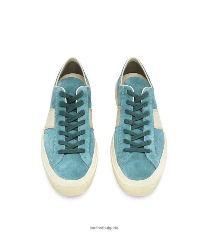 мъже обувки велур кецове кембридж синьо+крем TOM FORD B880D688