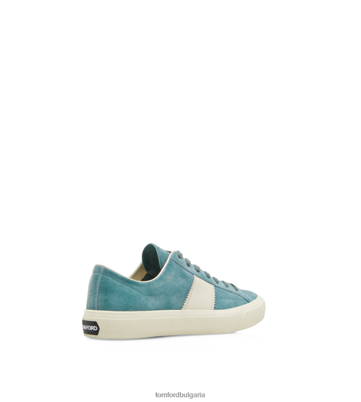 мъже обувки велур кецове кембридж синьо+крем TOM FORD B880D688