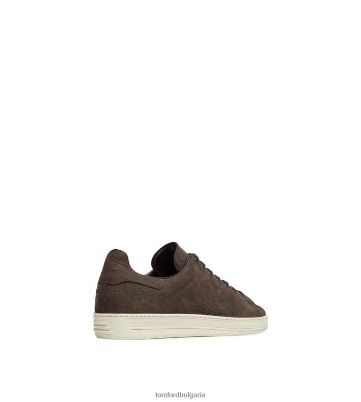 мъже обувки щамповани маратонки Warwick от крокодил и набук фанго + крем TOM FORD B880D683