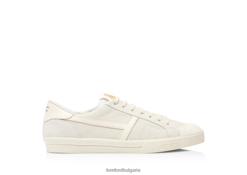 мъже обувки велурени маратонки jarvis бяло/бежово + слонова кост TOM FORD B880D700