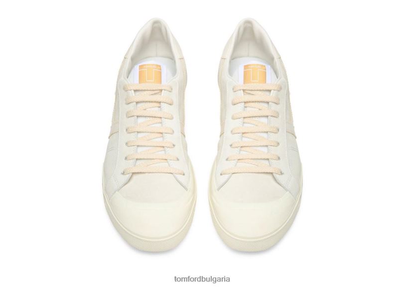 мъже обувки велурени маратонки jarvis бяло/бежово + слонова кост TOM FORD B880D700