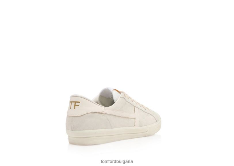 мъже обувки велурени маратонки jarvis бяло/бежово + слонова кост TOM FORD B880D700