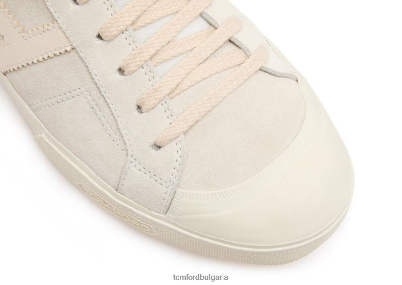 мъже обувки велурени маратонки jarvis бяло/бежово + слонова кост TOM FORD B880D700