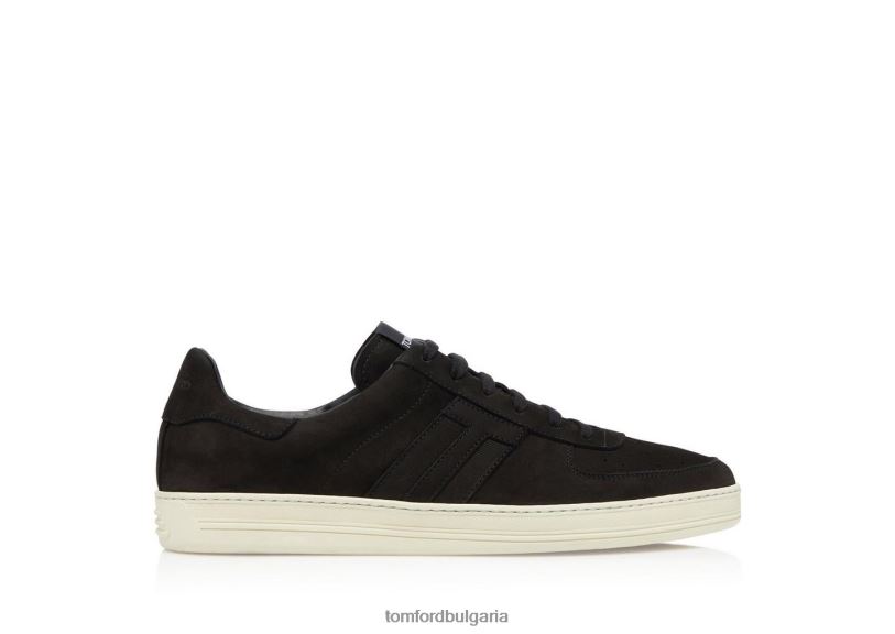 мъже обувки кецове radcliffe от набук черно + кремаво TOM FORD B880D717