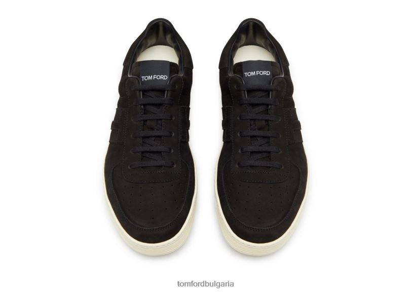 мъже обувки кецове radcliffe от набук черно + кремаво TOM FORD B880D717