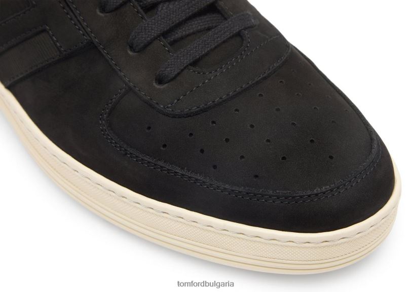мъже обувки кецове radcliffe от набук черно + кремаво TOM FORD B880D717