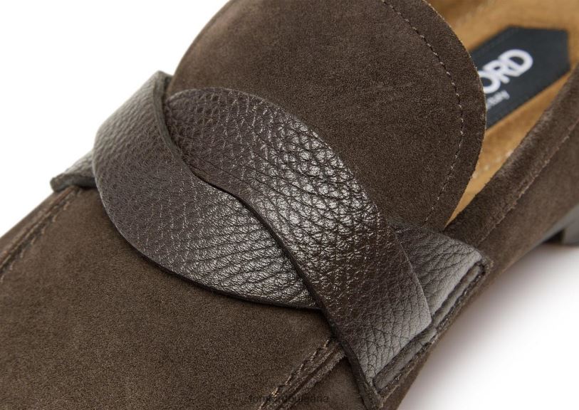 мъже обувки мокасини с усукана лента от велур тъмен абанос TOM FORD B880D645