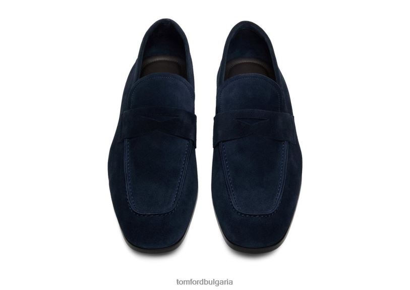 мъже обувки мокасини с усукана лента от велур военноморски флот TOM FORD B880D648