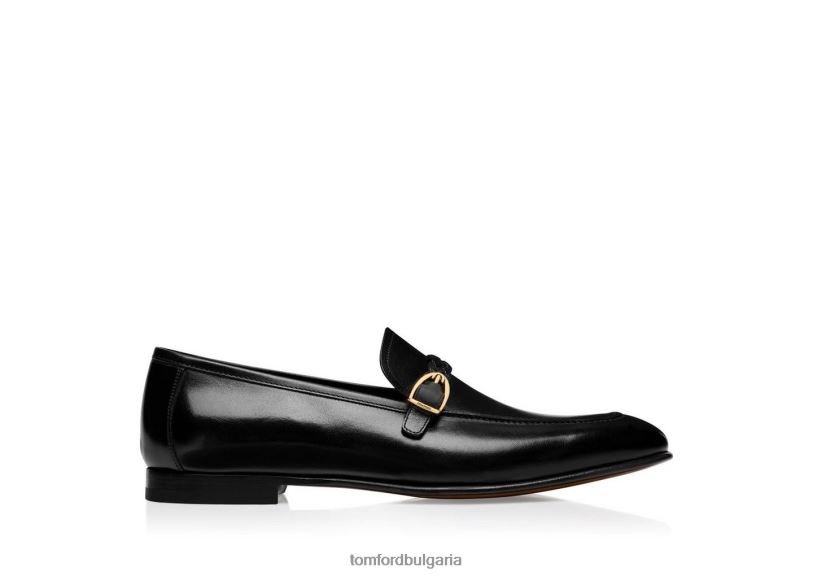 мъже обувки мокасини от полирана кожа черен TOM FORD B880D651