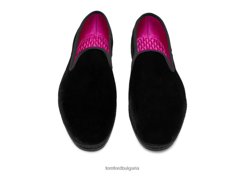 мъже обувки кадифени мокасини черен TOM FORD B880D657