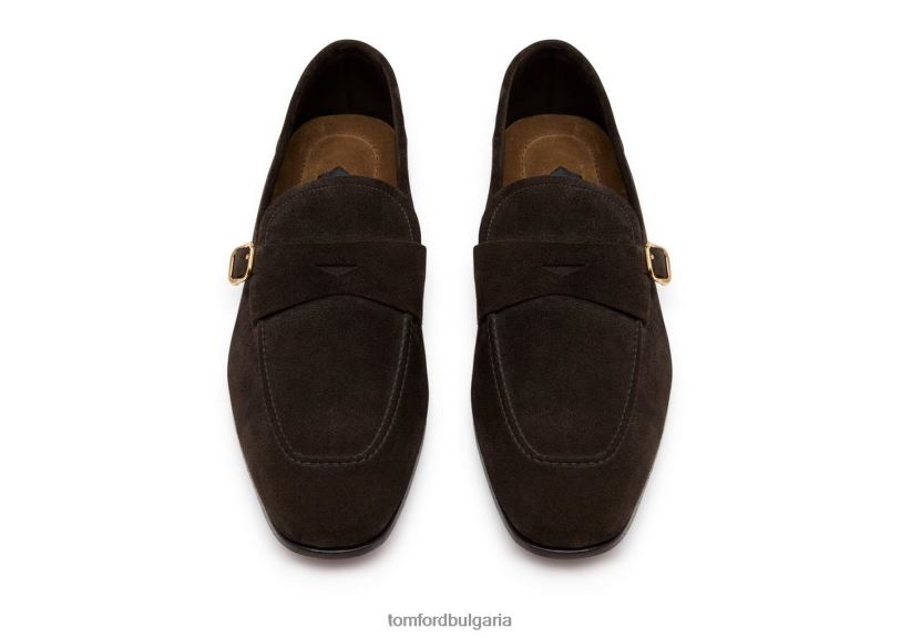 мъже обувки мокасини от велур шоколад TOM FORD B880D663