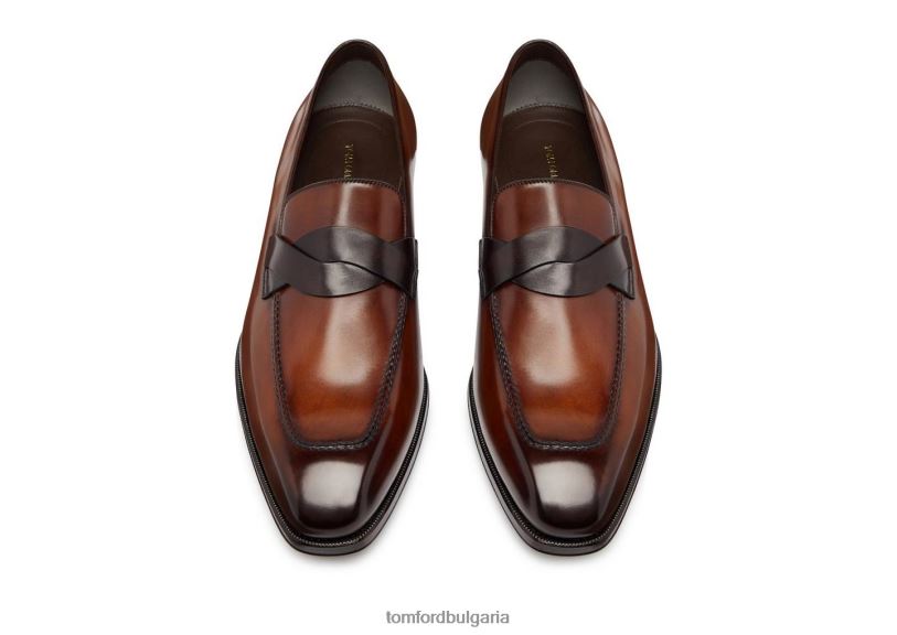 мъже обувки мокасини с усукана лента от полирана кожа elkan норка TOM FORD B880D636