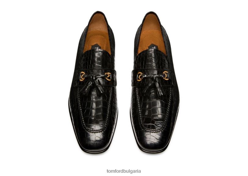 мъже обувки мокасина с щампован алигатор на sean черен TOM FORD B880D632