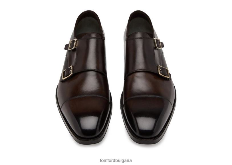 мъже обувки полирана кожена каишка елкан монах Бруно TOM FORD B880D669
