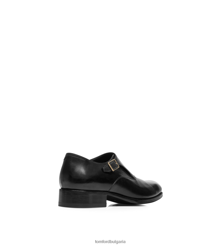 мъже обувки кожена каишка edgar единичен монах черен TOM FORD B880D670