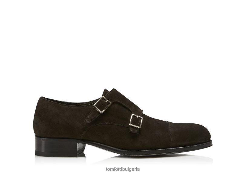 мъже обувки edgar двойни монашески презрамки ебано TOM FORD B880D672