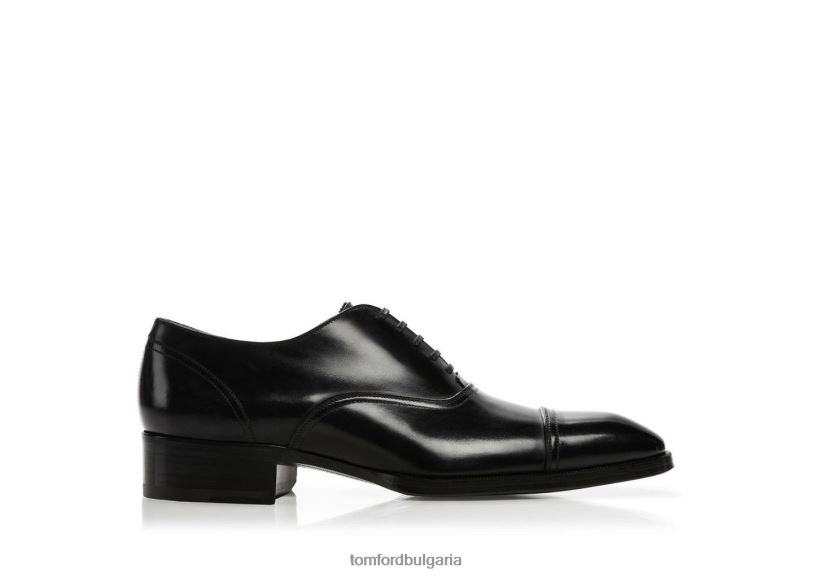 мъже обувки кожени джани с връзки черен TOM FORD B880D618