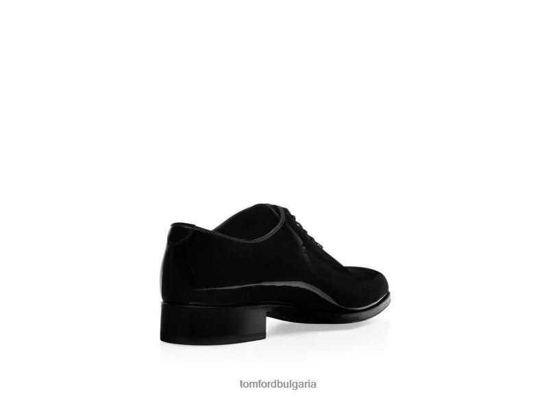 мъже обувки лачена кожа елкан с връзки черен TOM FORD B880D622