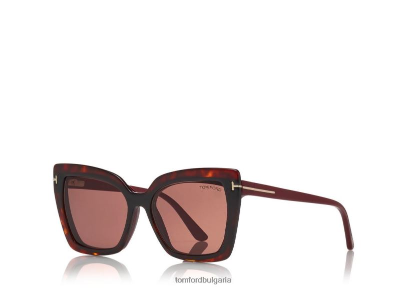 Жени очила двойна щипка върху син блок оптика патладжан/фуксия TOM FORD B880D2095