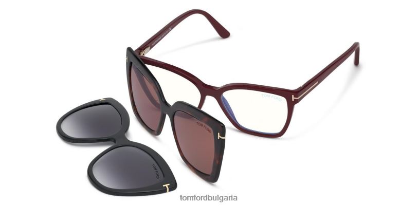 Жени очила двойна щипка върху син блок оптика патладжан/фуксия TOM FORD B880D2095