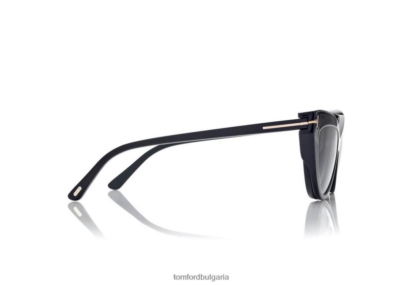 Жени очила магнитна щипка син блок котешко око оптика черен TOM FORD B880D2125