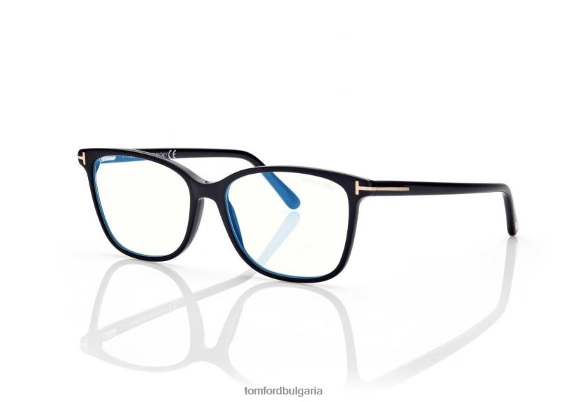 Жени очила син блок мек квадрат оптика черен TOM FORD B880D2190