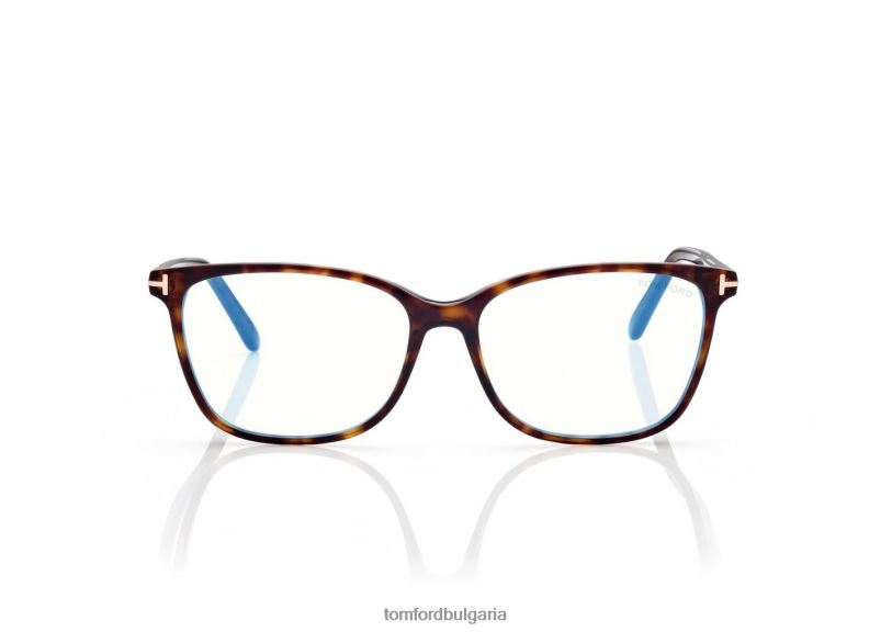 Жени очила син блок мек квадрат оптика тъмна Хавана TOM FORD B880D2191