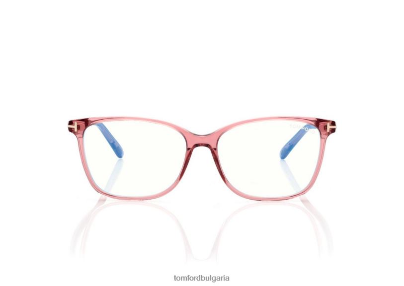 Жени очила син блок мек квадрат оптика прозрачно розово TOM FORD B880D2192
