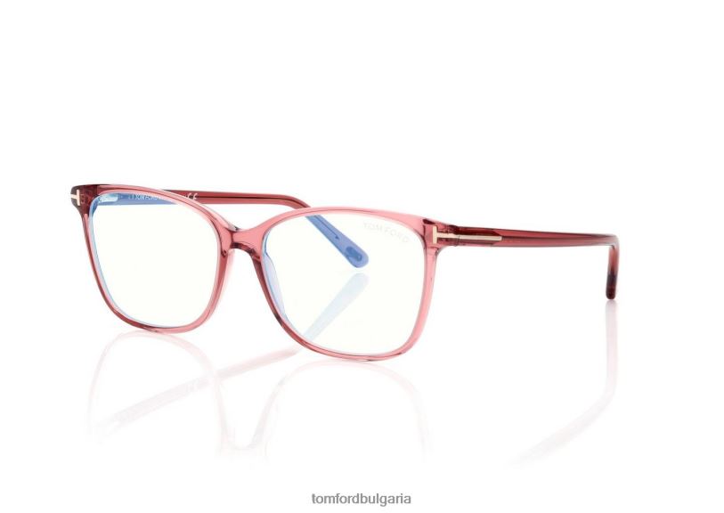 Жени очила син блок мек квадрат оптика прозрачно розово TOM FORD B880D2192