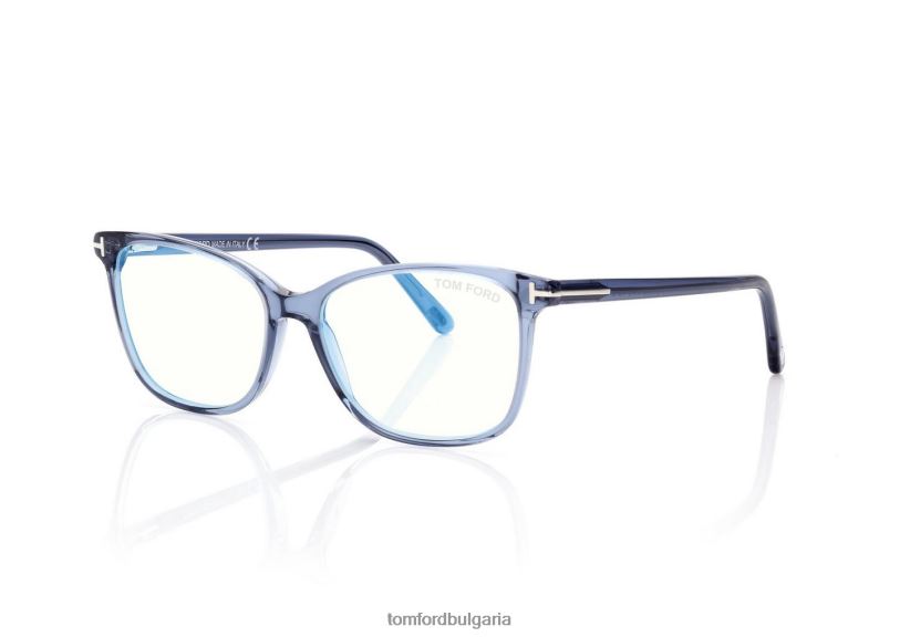 Жени очила син блок мек квадрат оптика мода TOM FORD B880D2193