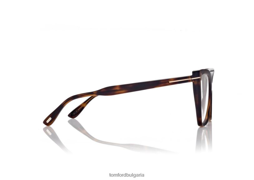 Жени очила синьо квадратно оптично котешко око тъмна Хавана TOM FORD B880D2195