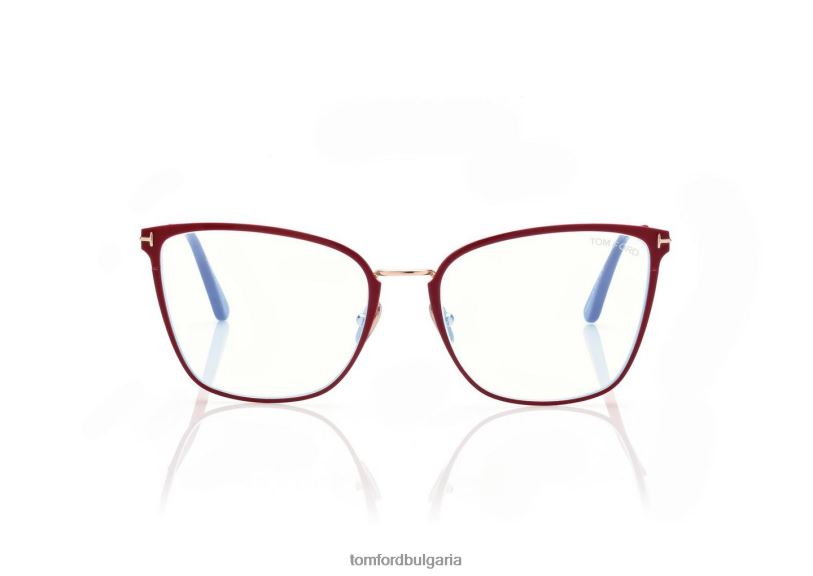 Жени очила син блок мека оптика тип пеперуда патладжан/фуксия TOM FORD B880D2199