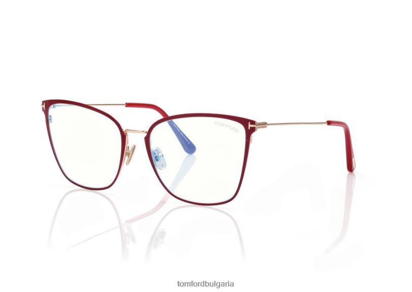 Жени очила син блок мека оптика тип пеперуда патладжан/фуксия TOM FORD B880D2199