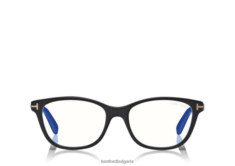 Жени очила син блок мек квадрат оптика черен TOM FORD B880D2206