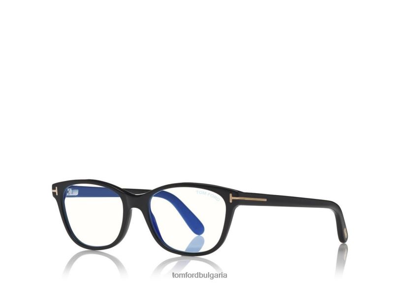Жени очила син блок мек квадрат оптика черен TOM FORD B880D2206