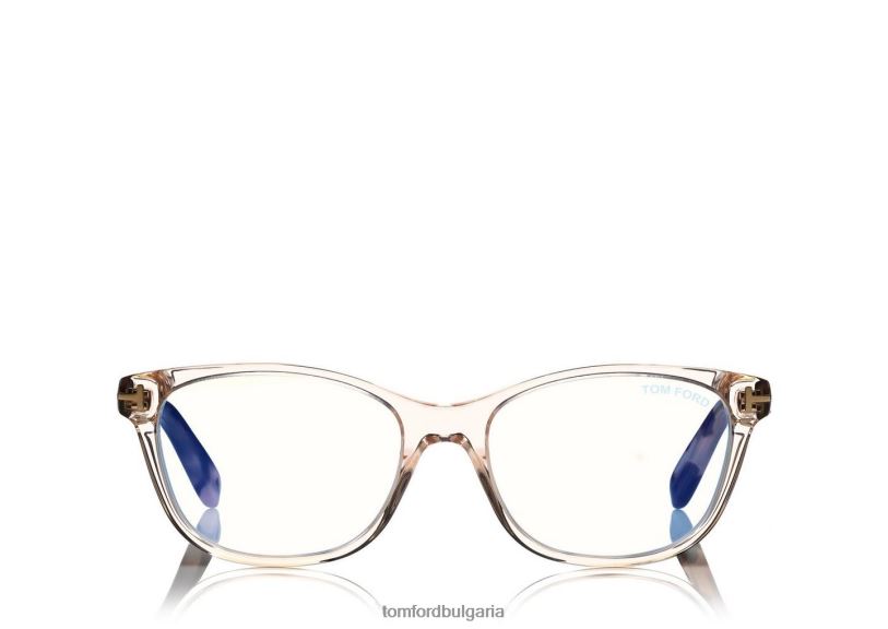 Жени очила син блок мек квадрат оптика розово-ледено бяло TOM FORD B880D2208