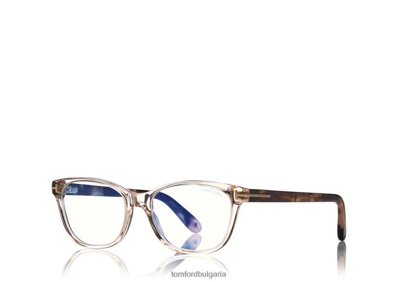 Жени очила син блок мек квадрат оптика розово-ледено бяло TOM FORD B880D2208