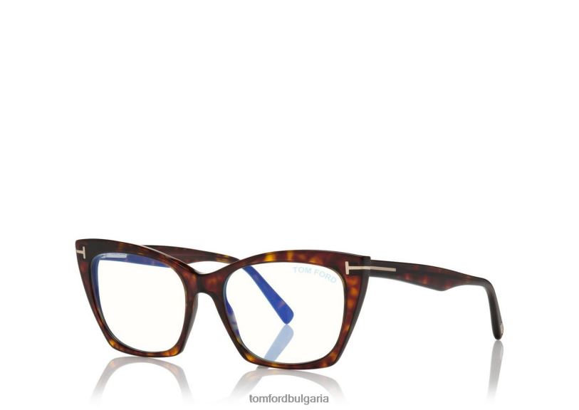 Жени очила син блок котешко око оптика тъмна Хавана TOM FORD B880D2210