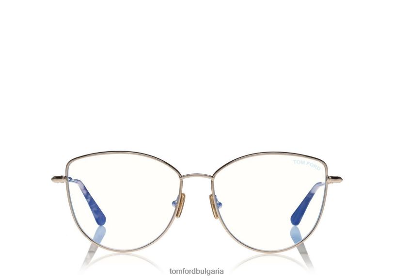 Жени очила син блок мека оптика котешко око злато TOM FORD B880D2212