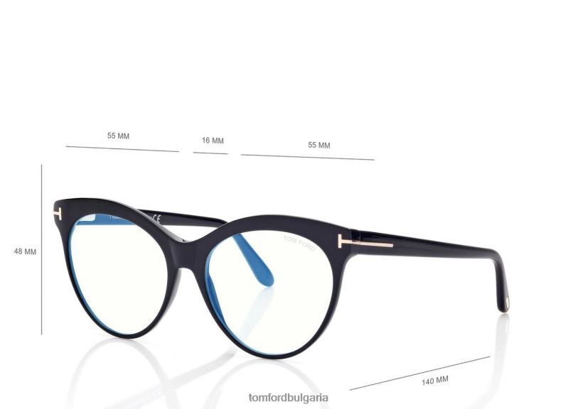 Жени очила син блок котешко око оптика черен TOM FORD B880D2213