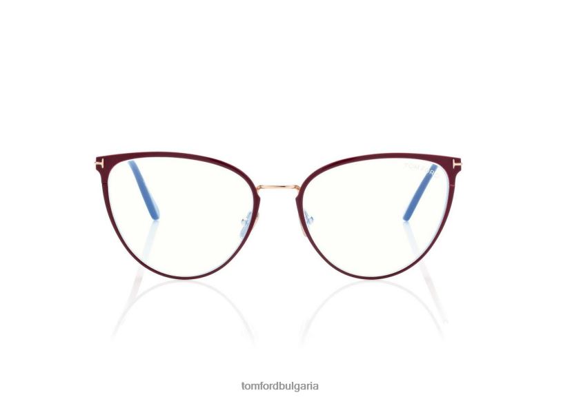 Жени очила син блок котешко око оптика блестящо червено TOM FORD B880D2215