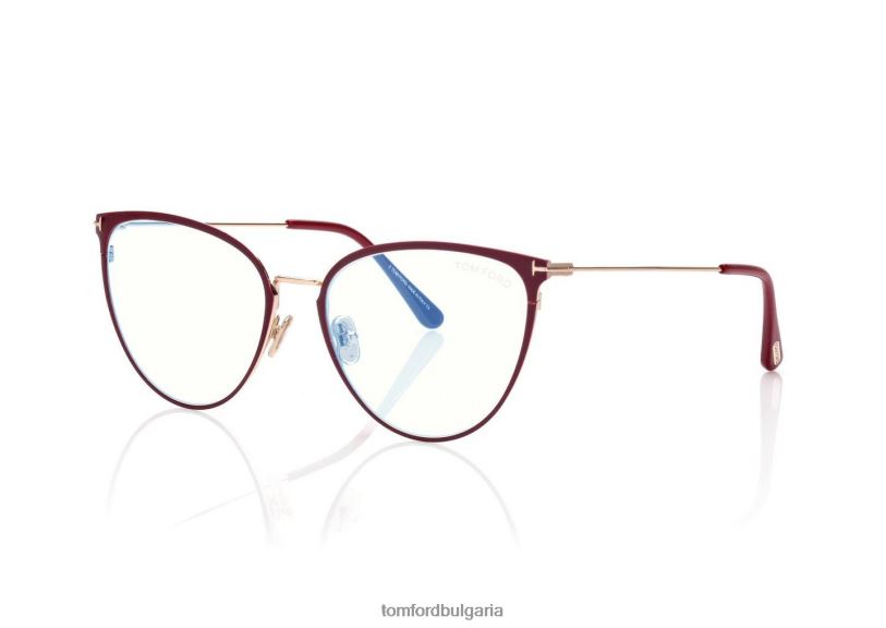 Жени очила син блок котешко око оптика блестящо червено TOM FORD B880D2215