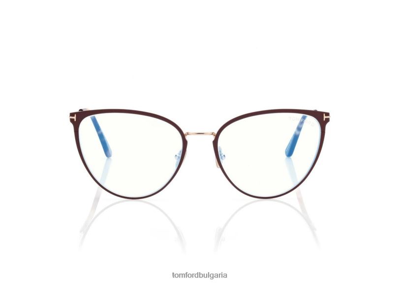 Жени очила син блок котешко око оптика матово светло кафяво TOM FORD B880D2216