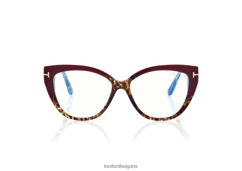 Жени очила син блок мека оптика котешко око лъскав тюркоаз TOM FORD B880D2218