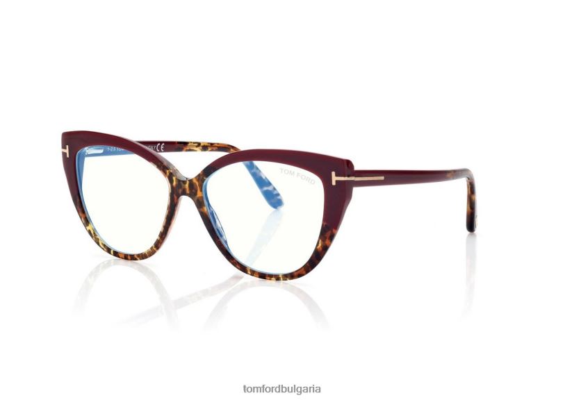 Жени очила син блок мека оптика котешко око лъскав тюркоаз TOM FORD B880D2218