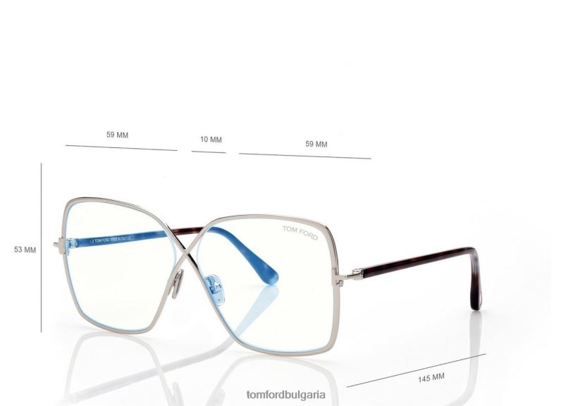 Жени очила син блок пеперуда оптика паладий TOM FORD B880D2225